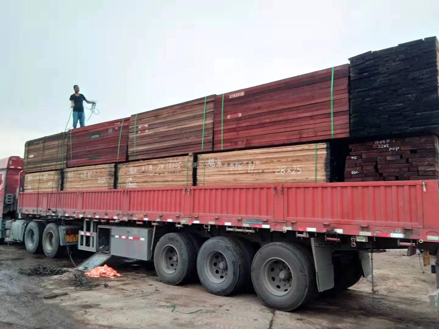 雙發木業巴花、紅花梨、沙比利迅速補貨裝柜，馬上到倉。